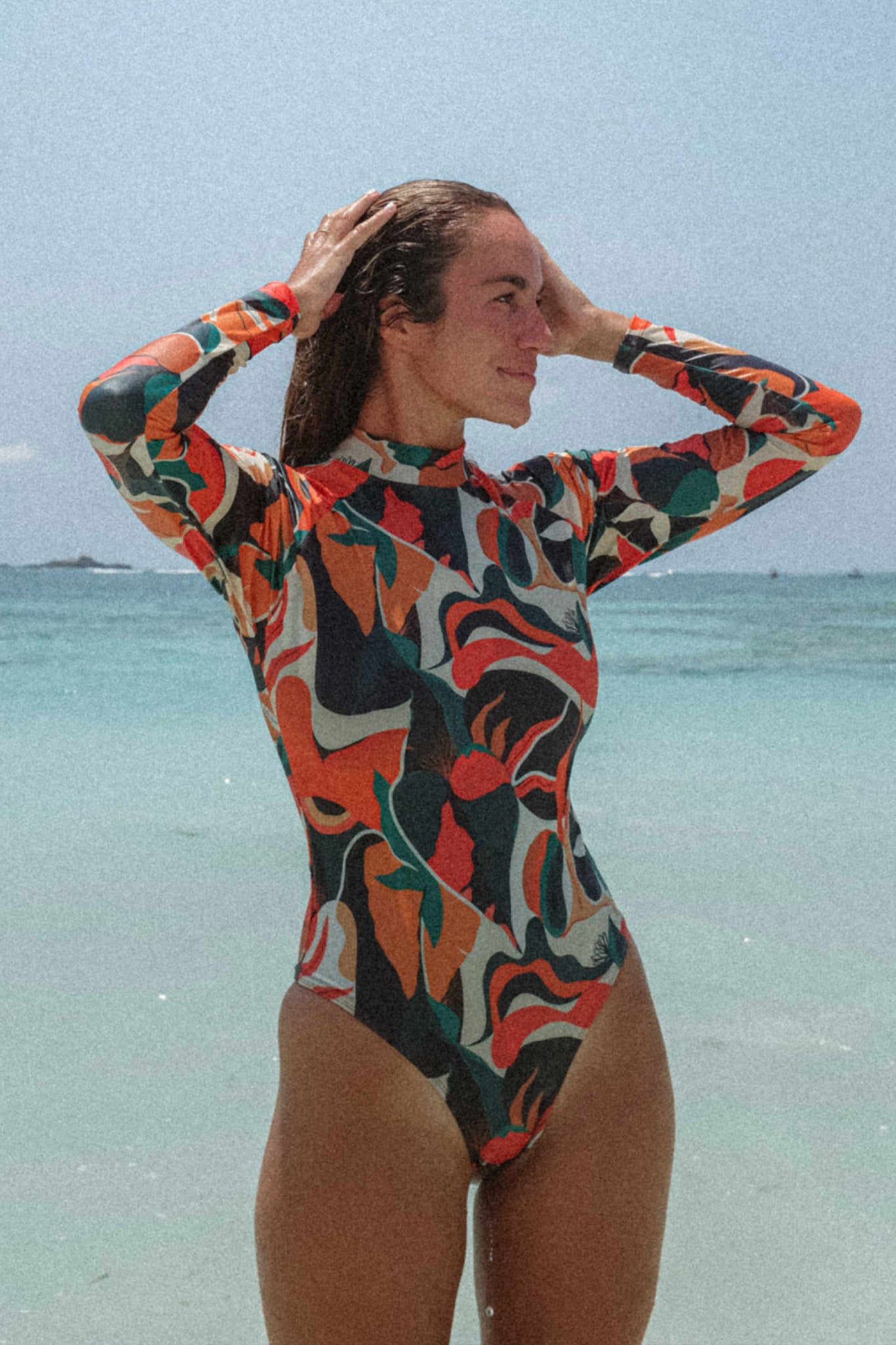 Bathing Suit Long Sleeve Surfing Piece Girl