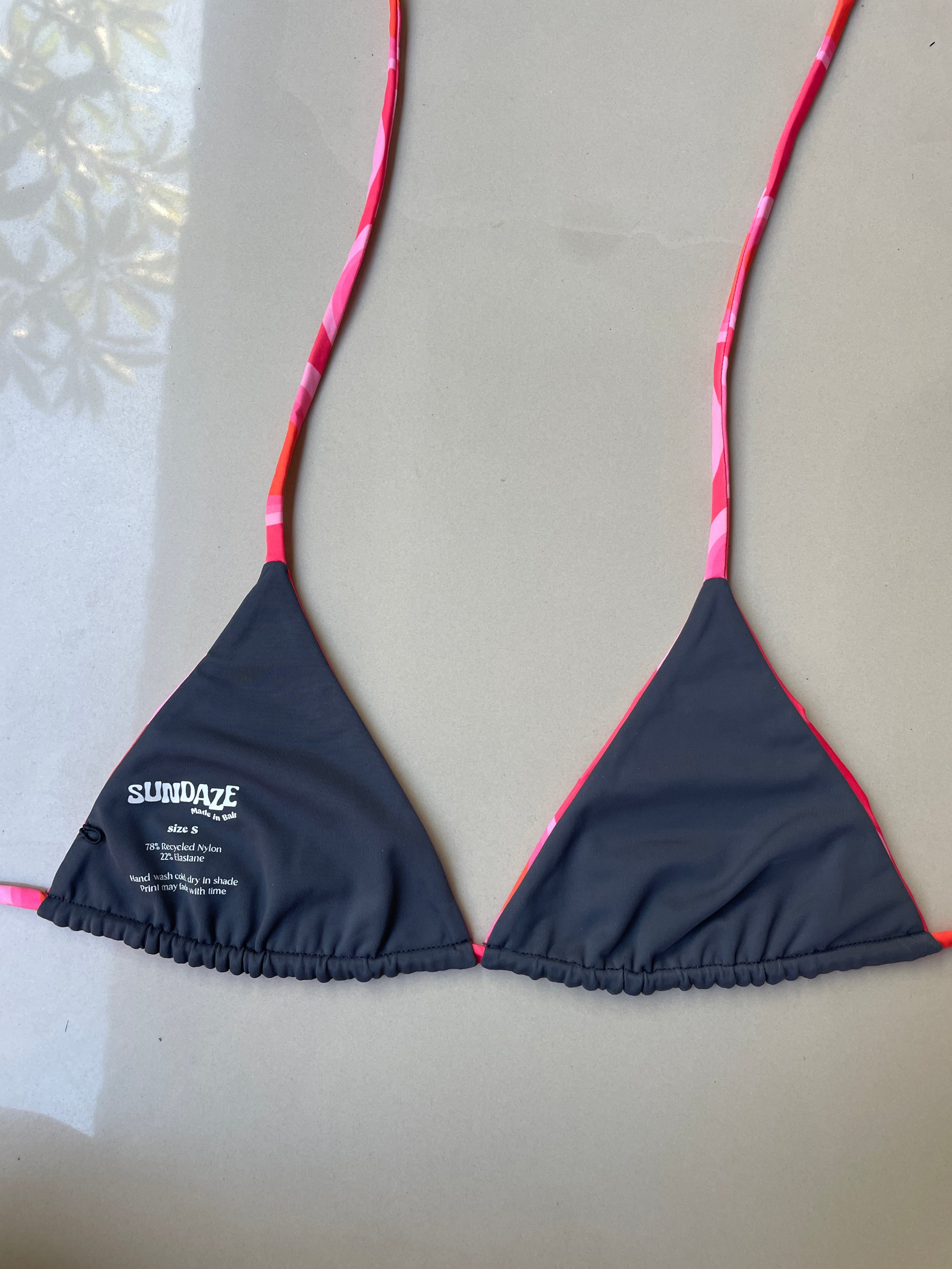 PRE LOVED Putu Triangle Bikini Top Watermelon size S