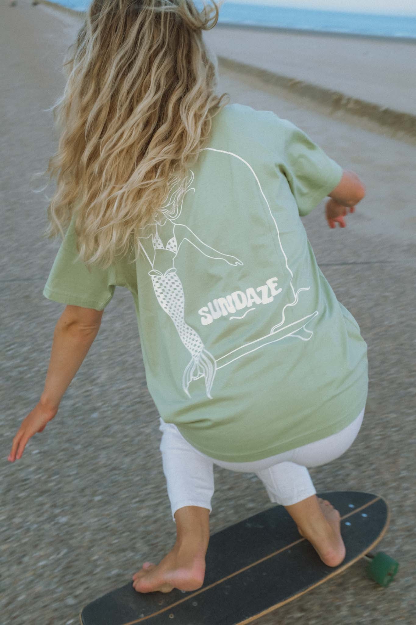 Mermaid Tee Sage Green