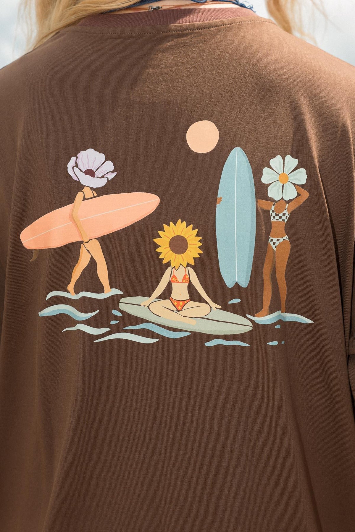 Surfing is Our Girl Therapy Tee Cocoa - Coming soon