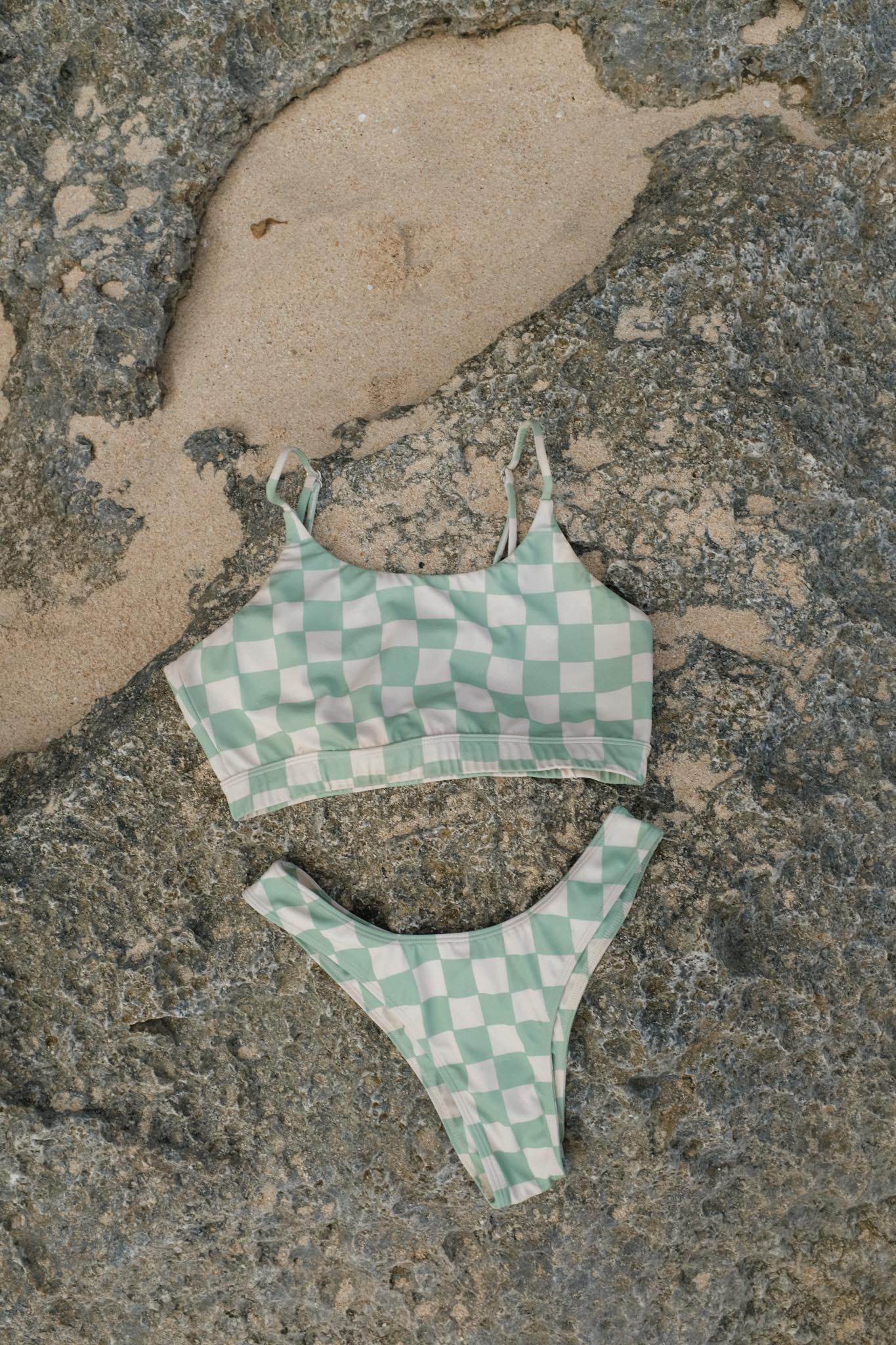 *PRE-ORDER* Putu Bikini Bottoms Sage Green Check